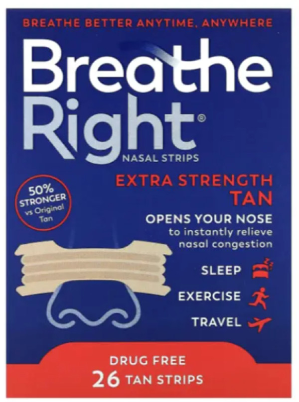 Breathe Right Tiras Nasais Extra forte bege (x8 unidades)