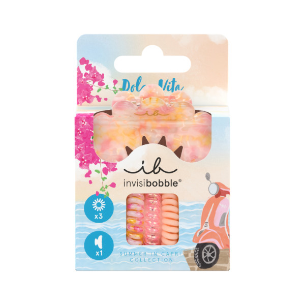 Invisibobble Set Capri Dolce Vita 3 Elásticos e Mola Cabelo