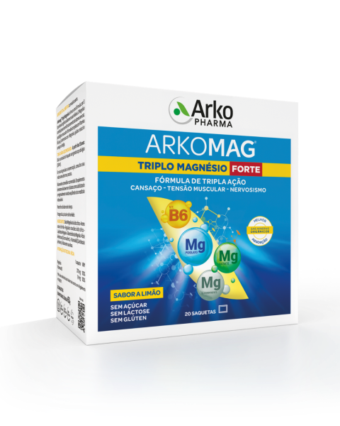 Arkomag Triplo Magnésio Forte (x20 saquetas)