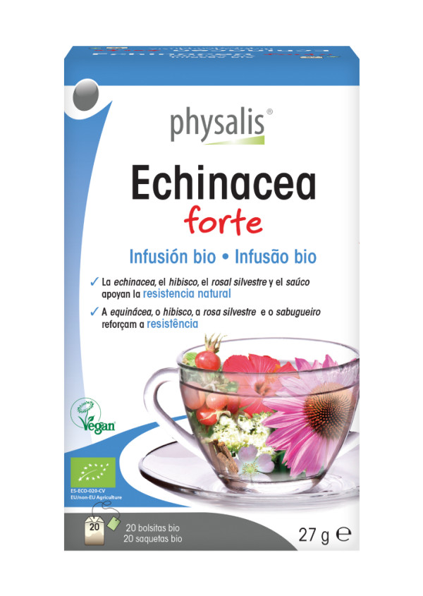 Infusión Herbal Orgánica Physalis Echinacea Forte 20 Bolsitas