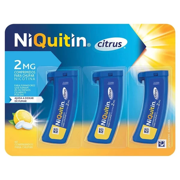 Niquitin Citrus , 2 Mg Recipiente Multidose 60 Unidade(S) Comp Chupar