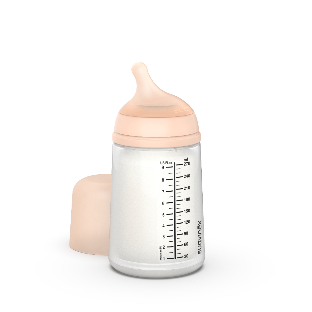 Suavinex Zero Biberão Tetina Silicone AntiCólica - Médio - 270ml - Fair