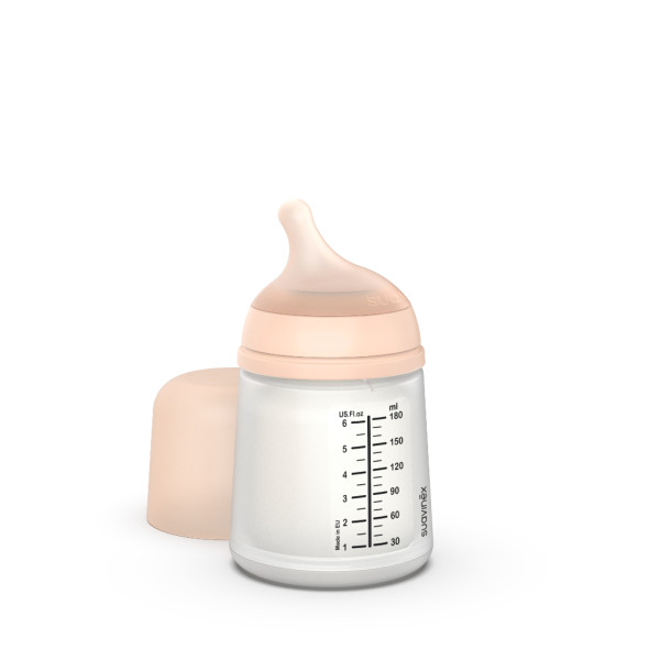 Suavinex Zero Biberão Tetina Silicone AntiCólica - Ajustavel - 180ml - Fair