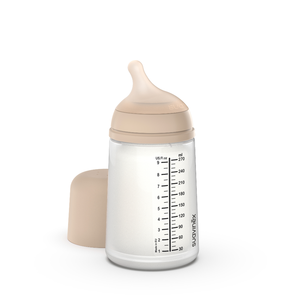 Suavinex Zero Biberão Tetina Silicone AntiCólica - Médio - 270ml -Light