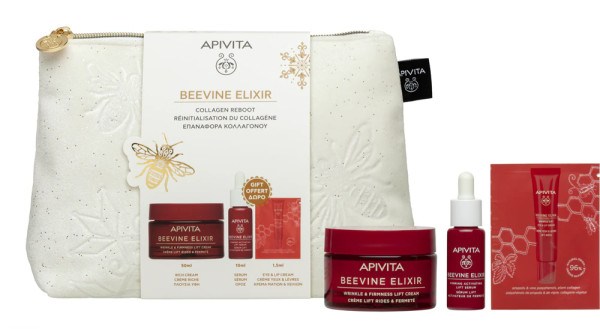 Apivita Beevine Elixir Creme Rico 50ml + Serum Beevine Elixir 10ml + Creme olhos e lábios 1.5ml