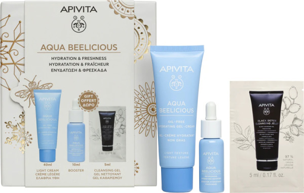 Apivita Aqua Bee Gel Creme + Oferta Booster 10ml + Gel Limpeza 5ml