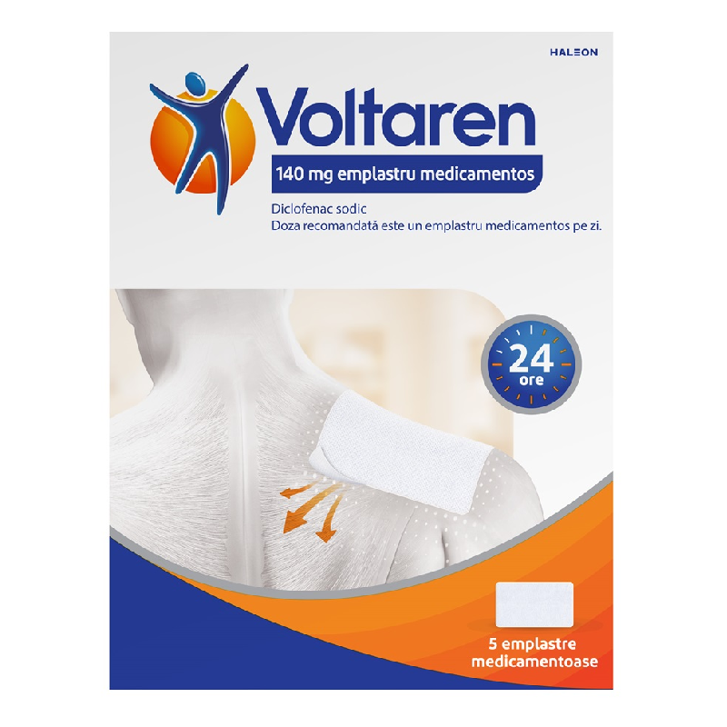 Voltaren 24H , 140 mg Saqueta x 5 Unidades Emplastro Medicamentoso