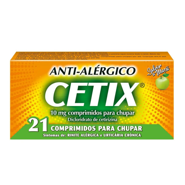 Cetix , 10 mg Blister x 21 Unidade(S) Comprimidos de Chupar