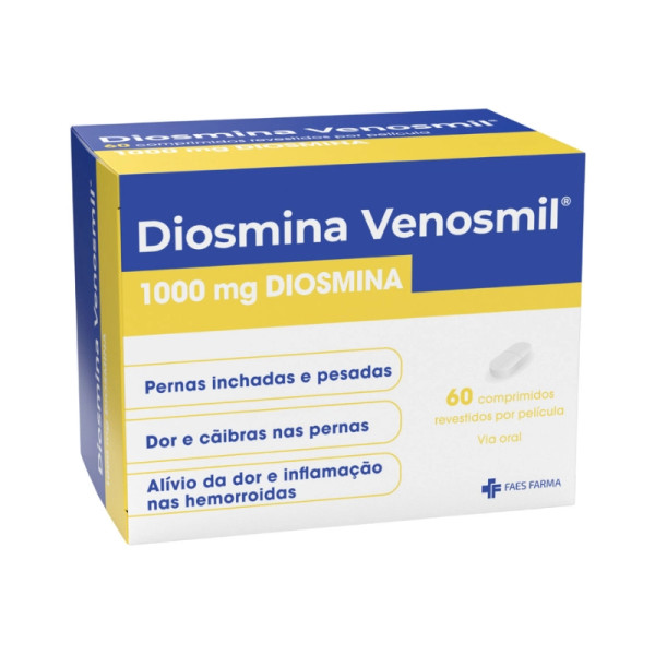 Diosmina Venosmil, 1000 Mg Blister x 60 Unidade(S) Comp Revest Pelic