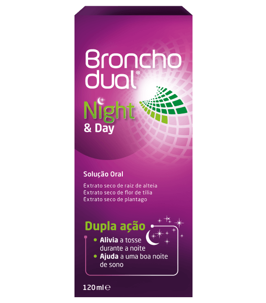 Bronchodual Night & Day , (12.5 mg + 9.09 mg + 10 mg)/ml solução oral - 120ml