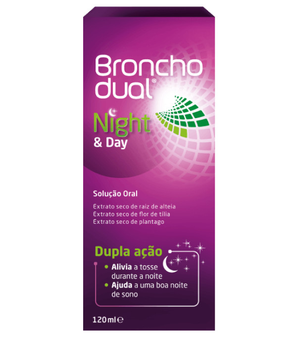 Bronchodual Night & Day , (12.5 mg + 9.09 mg + 10 mg)/ml solução oral - 120ml