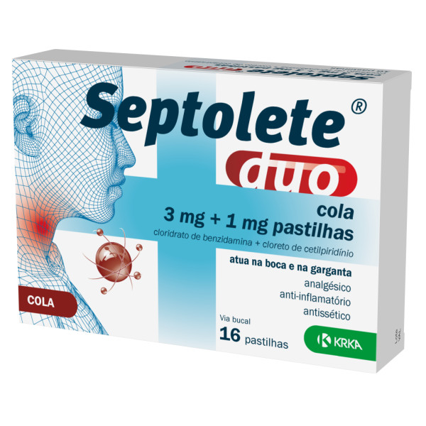 Septolete Duo cola - 3/1mg (x16 pastilhas)