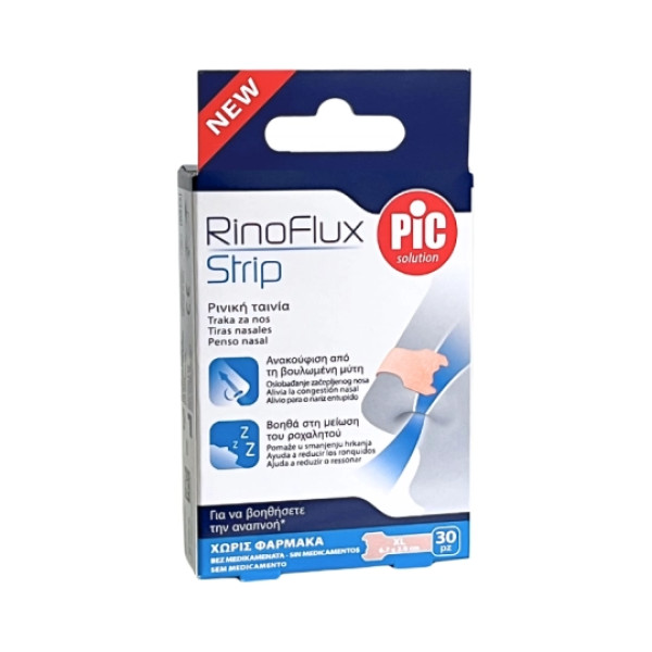 Pic Rinoflux Tiras Nasais XL _ 6,7 x 2 cm (x30 unidades)