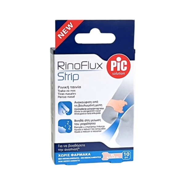 Pic Rinoflux Tiras Nasais XL_ 6,7x2 cm (x10 unidades)