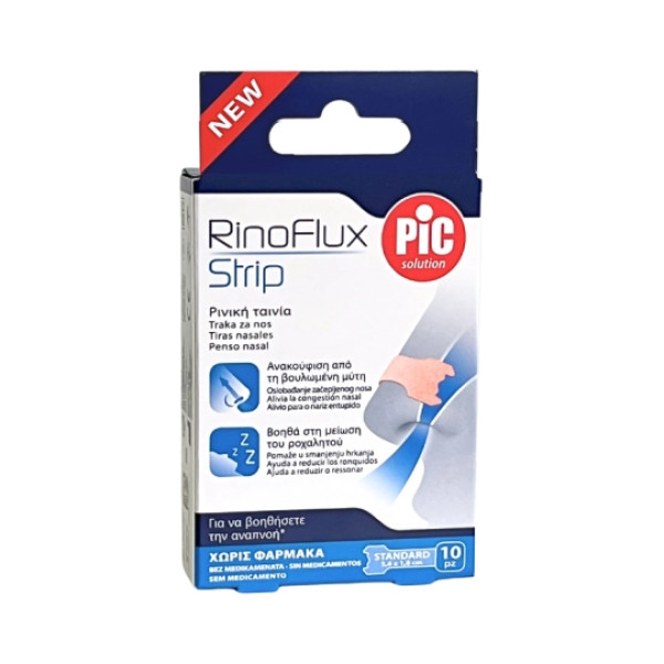 Pic Rinoflux Tiras Nasais _ 5,6 x 1,8cm (x10 unidades)