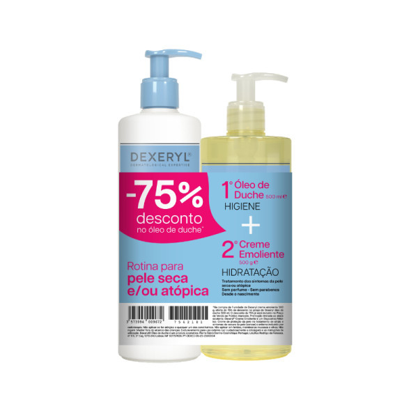 Dexeryl Creme Emoliente - 500g + Oléo Duche - 500ml (-75%)