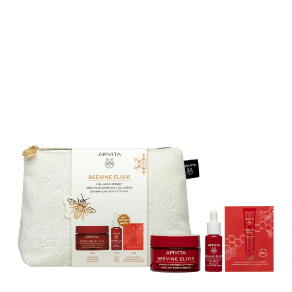 Apivita Beevine Elixir Crema ligeiro - 50 ml + Sérum Beevine Elixir - 10 ml + Crema para ojos y labios - 1,5 ml
