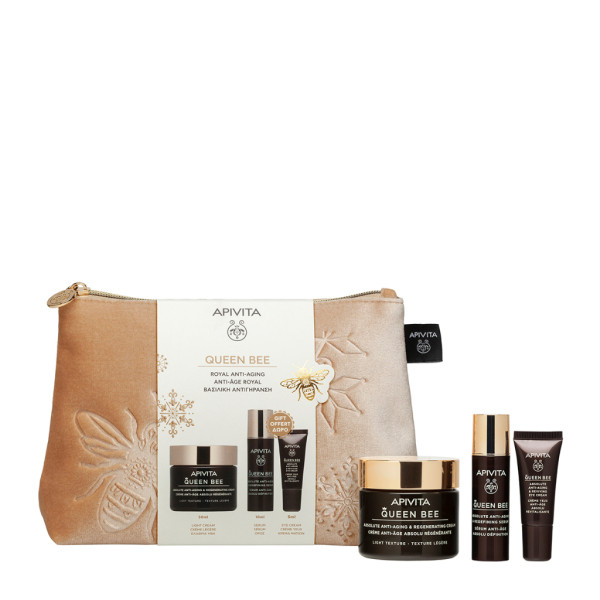 Apivita Queen Bee Crema Ligeiro - 50ml + Oferta Bee Serum - 10ml + Creme Olhos - 5ml