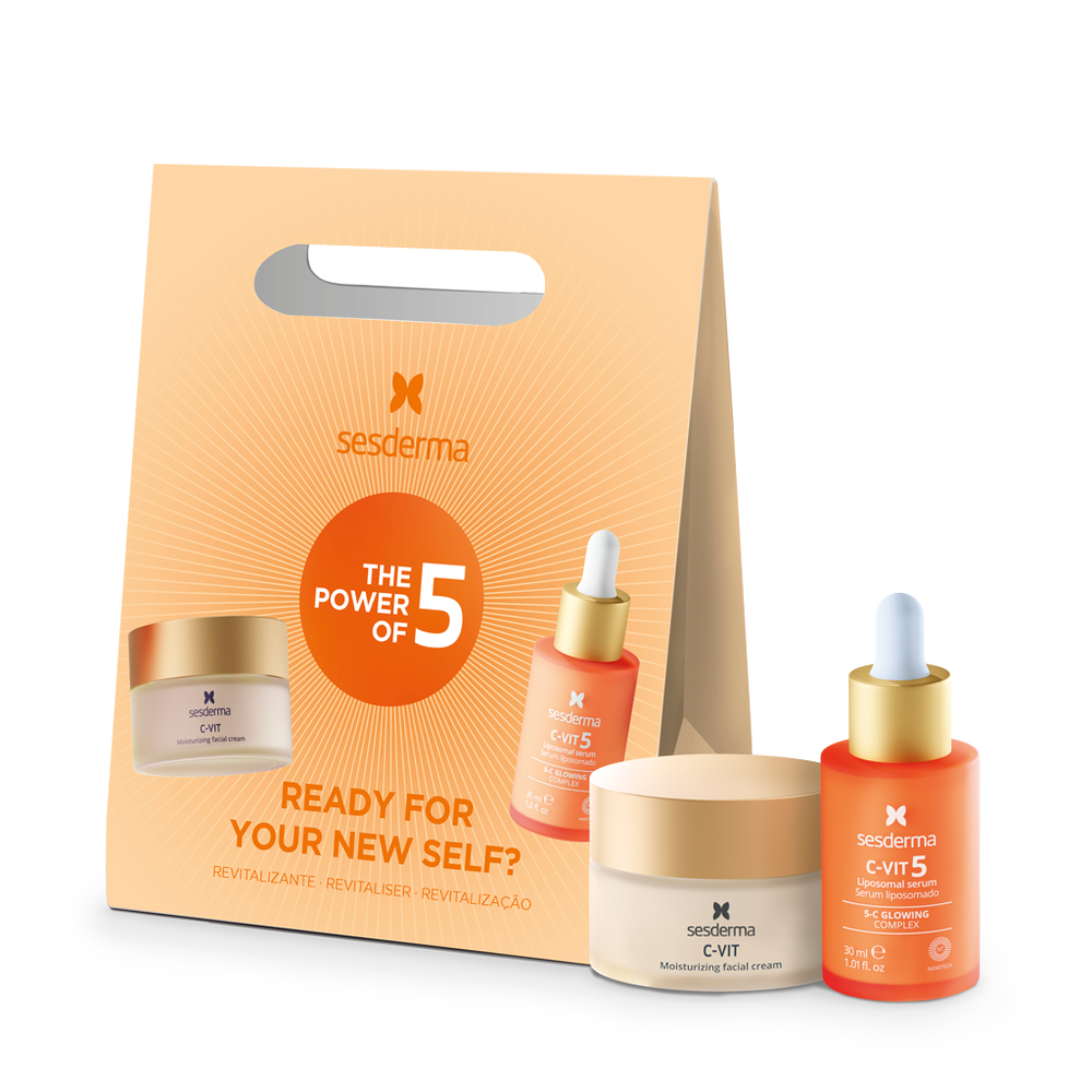The Power Of 5 Luminosidade - Sesderma C-Vit 5 Serum - 30ml + Sesderma C-Vit Creme- 50ml