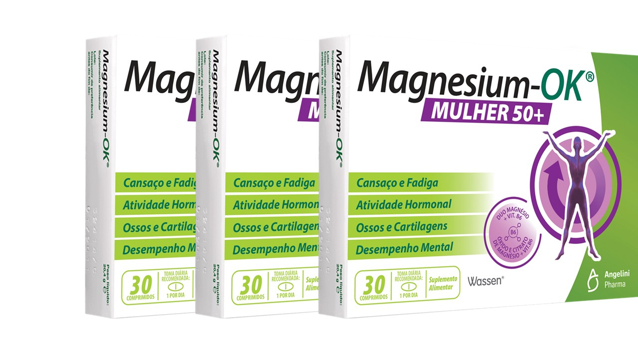 Magnesium-Ok Mulher 50+ (x30 comprimidos) Embalagem Tripla