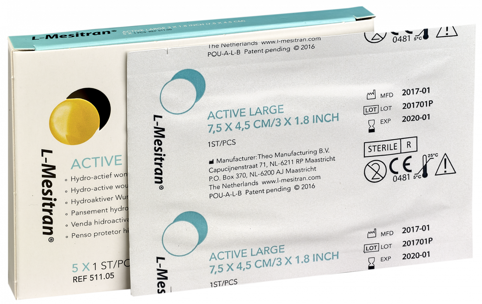 L Mesitran Active Large Penso 7,5 x4,5cm -  5 unidades