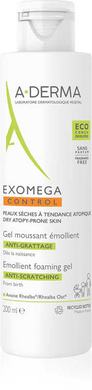 A-Derma Exomega Control Gel Moussant Emoliente  -  200ml