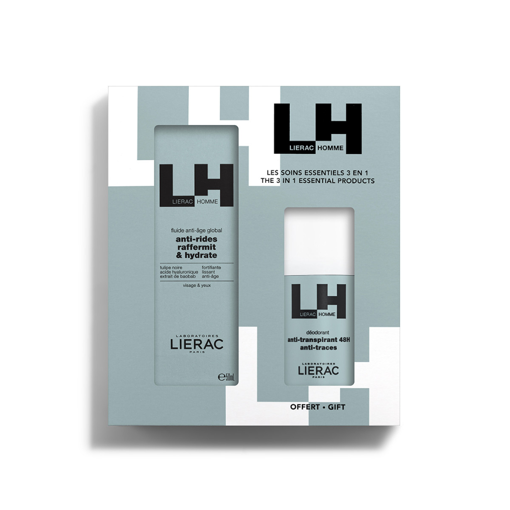 Lierac Fluído Antienvelhecimento Global 50ml + Desodorizante 50ml (Dia do Pai)