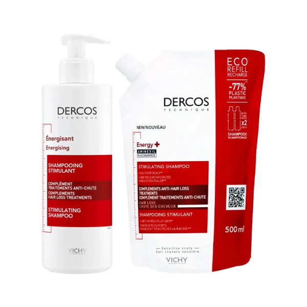 Dercos Estimulante Champo - 400ml + Refill 400ml