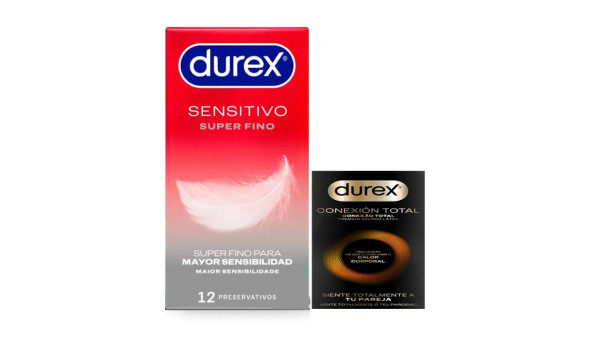 Durex Sensitive Super Thin (12 condones) + Conexión Total (3 condones)