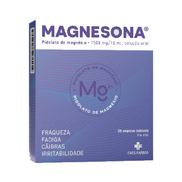 Magnesona Pidolato de magnesio a 1500mg/10ml x 20 ampollas