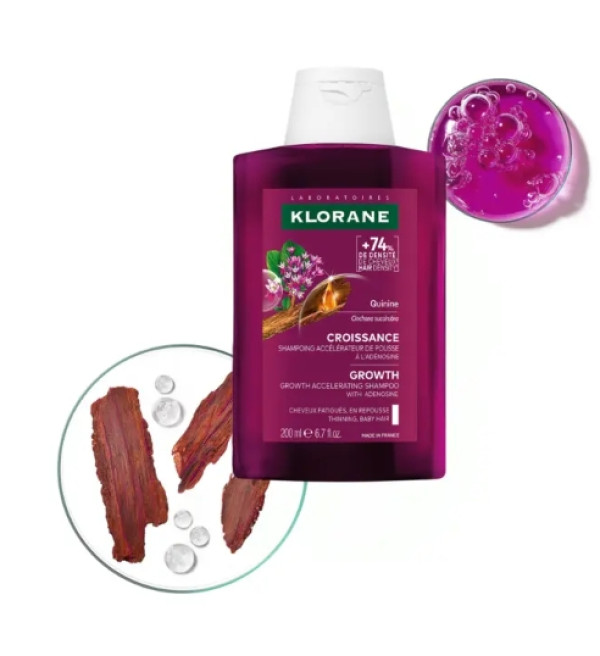 Klorane Capilar Quinina Champô Acelerador Crescimento - 200ml