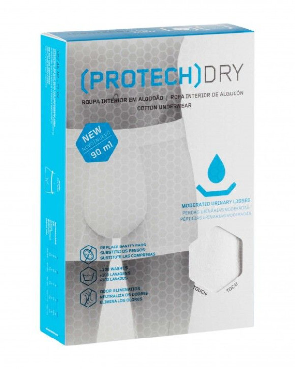 Protechdry Man Calzoncillos para la incontinencia  Talla M Blanco
