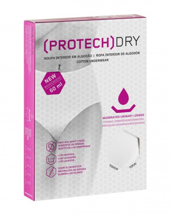 Protechdry Woman Cueca Alta Incontinência XL Preto