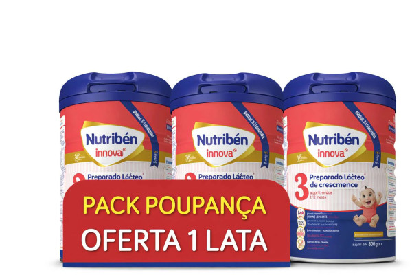 Nutriben Innova 3 Leche de Crecimiento - 800 g (Paquete Triplo)