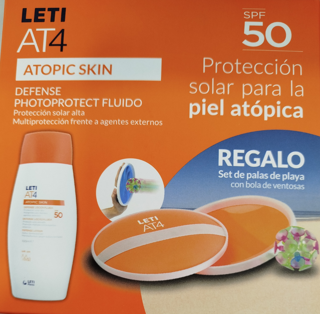 Letiat4 Defense Locão Fluido SPF50+ - 100Ml + Oferta raquetes