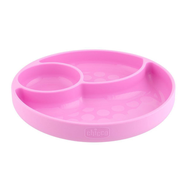 Ch.ali10216160000 Prato em Silicone com Divórias Rosa 12M+