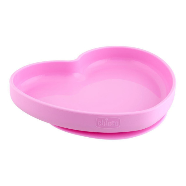 Ch.ali10217160000 Prato em Silicone Coração Rosa 9M+