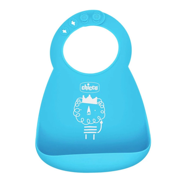Chicco 10219260000 Babete Silicone Azul 6M+