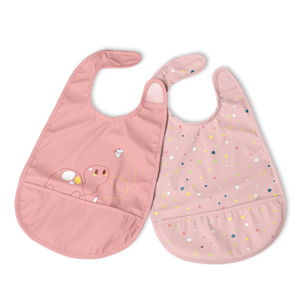 Chicco 16301150000 Babete Tecido Rosa 6M+ x2 unidades