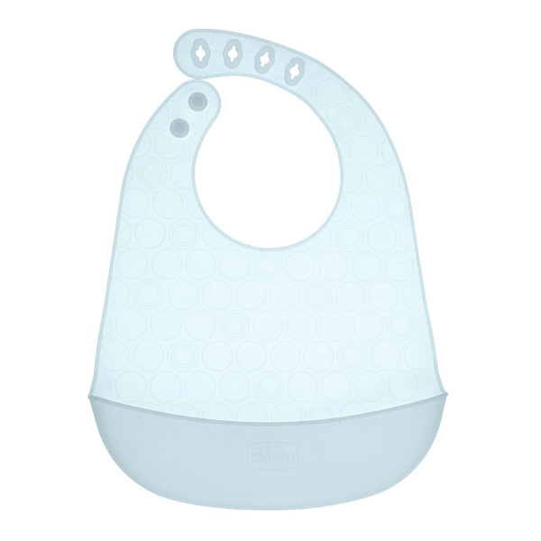 Chicco 10219260000 Babete de silicona azul 6M+