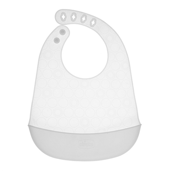 Chicco 10219360000 Babete de silicona neutro 6M+