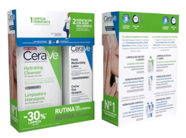 Cerave Creme Limpeza Hidratante 236ml + Cerave Locão Facial Hidratante 52ml