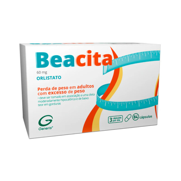 Orlistato Beacita , 60 mg Blister x 84 Unidades Cápsulas
