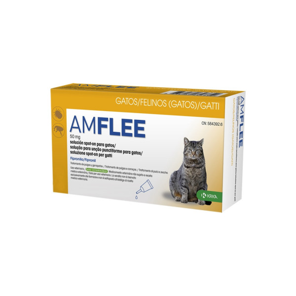 Amflee Solução Uncao 50Mg 0,5Ml Gato