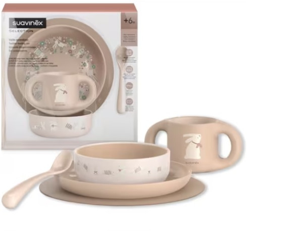 Suavinex Select Set Louça 5 Peças Rosa 6M+