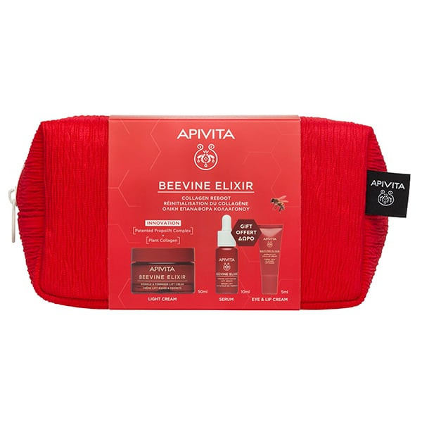 Apivita Beevine Elixir Serum 30 ml + Crema ligera 10 ml + Crema para ojos 5 ml