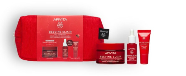 Apivita Beevine Elixir Creme Rico - 50ml + Serum Beevine Elixir - 10ml + Creme olhos e lábios - 5ml