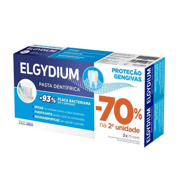 Elgydium Duo Past Dentes Prevenção Caries - 70% 2 unidades