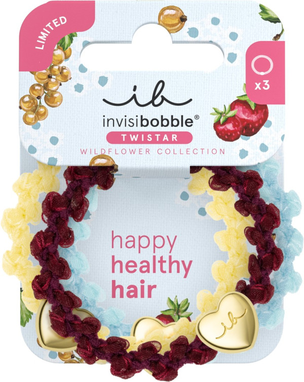 Invisibobble Twistar Wildflower Cherry x3