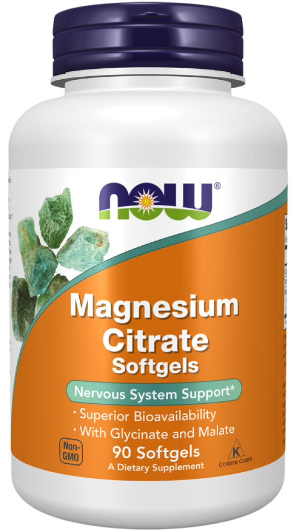 Now Magnesium Citrate 90 Cápsulas Moles